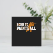 生まれPaintball Gun Markerペイントボールプレーヤーのギフト 招待状 (スタンド正面)