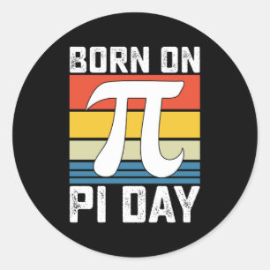 生まれPi日誕生日数学 ラウンドシール