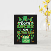 生まれSt Paddy'sでラッキー。バースデー カード (黄色い花)