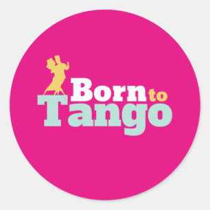 生まれTOタンゴ社交ダンス踊りダンス ラウンドシール
