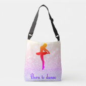 「生まれTo Dance」トートとスタジオ名と彼女の名前 クロスボディバッグ (正面)