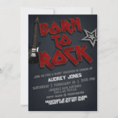 生まれTo Rock Baby Shower招待状 招待状 (正面)