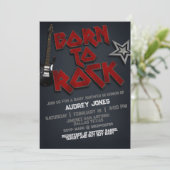 生まれTo Rock Baby Shower招待状 招待状 (スタンド正面)