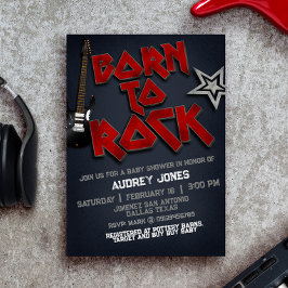 生まれTo Rock Baby Shower招待状 招待状