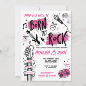 生まれTo Rock Girl Baby Shower招待状 招待状 (正面)
