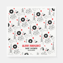 生まれTo Rock Star Baby Shour スタンダードランチョンナプキン