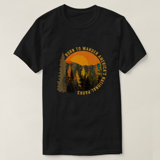 生まれWandering Americas国立公園ヴィンテージT S Tシャツ (デザイン正面)