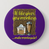 生もし与えきサルPurple BG 缶バッジ (正面)