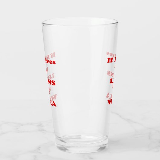 生もし与え活はレモンを追加vodka -おもしろい引用文 タンブラーグラス (左)