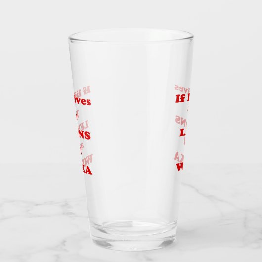 生もし与え活はレモンを追加vodka -おもしろい引用文 タンブラーグラス (右)