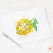 生もし与え活はレモン、レモネード スクエアシール (封筒)