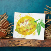 生もし与え活はレモン、レモネード フォトプラーク (側面)