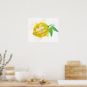 生もし与え活はレモン、レモネード ポスター (キッチン)