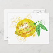 生もし与え活はレモン、レモネード ポストカード (正面/裏面)