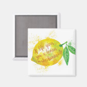 生もし与え活はレモン、レモネード マグネット (正面/裏面)