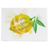 生もし与え活はレモン、レモネード ラージペーパーバッグ (正面)