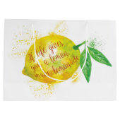 生もし与え活はレモン、レモネード ラージペーパーバッグ (裏面)