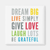 生やる気を起こさせるきる言葉のモダンタイポグラフィ マグネット (正面)