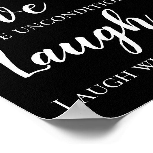 生やる気を起こさせる活の愛笑い ポスター (角)