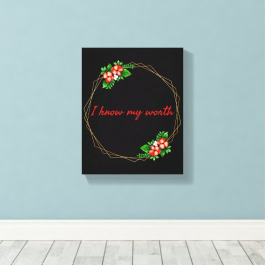 生やる気を起こさせる活の肯定 キャンバスプリント (インサイチュ (ウッドフロア))