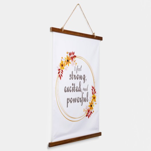 生やる気を起こさせる活の肯定 吊り下げ型タペストリー (傾斜あり)