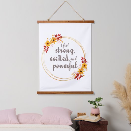 生やる気を起こさせる活の肯定 吊り下げ型タペストリー (寝室)