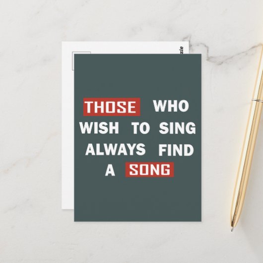 生やる気を起こさせる活引用文 ポストカード (正面/裏面インサイチュ)