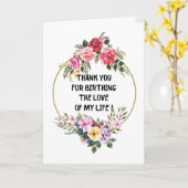 生んでくれてありがとう、わたしの人生の愛を カード (黄色い花)