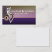 生アメジスト・水晶の写真 名刺 (正面/裏面)