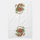 生イチゴのバスケット キッチンタオル (縦)