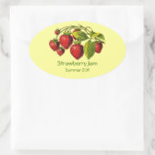 生イチゴ保存用ラベル 楕円形シール (バッグ)