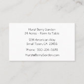 生イチゴ写真名刺 名刺 (裏面)