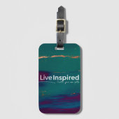 生インスパイア積の宝石の抽象芸術やる気を起こさせる ラゲッジタグ (正面縦)