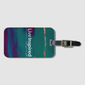 生インスパイア積の宝石の抽象芸術やる気を起こさせる ラゲッジタグ (正面横)