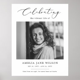 生エレガントお祝い写真追悼式 ポスター