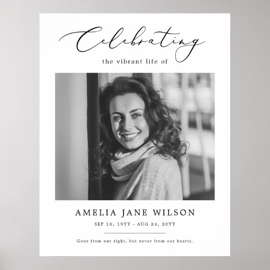 生エレガントお祝い写真追悼式 ポスター (正面)