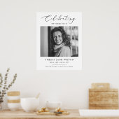 生エレガントお祝い写真追悼式 ポスター (キッチン)