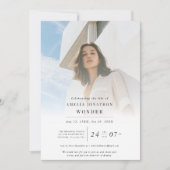 生エレガント命お祝い葬儀メモリアル写真 招待状 (正面)