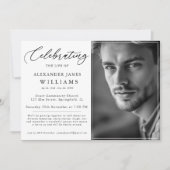 生エレガント命の葬儀お祝い写真記念 招待状 (正面)