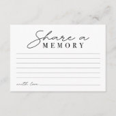 生エレガント命共有A記憶の葬儀お祝い エンクロージャーカード (正面)