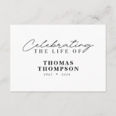 生エレガント命共有A記憶の葬儀お祝い エンクロージャーカード (裏面)