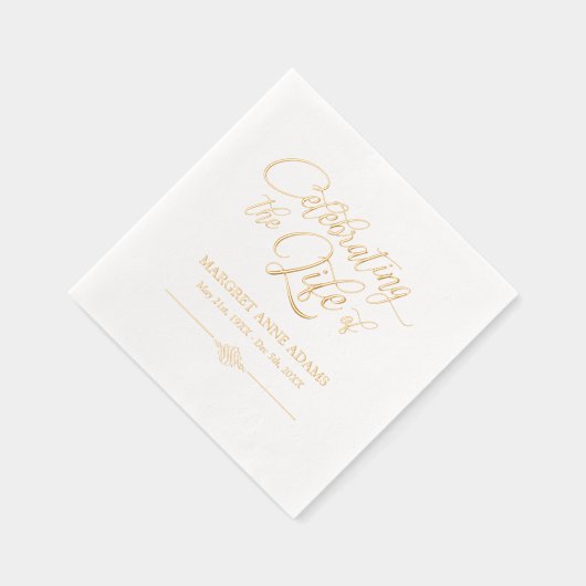 生エレガント命死別お祝い 箔ナプキン (右)