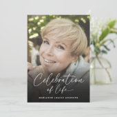 生エレガント命記念写真お祝い 招待状 (スタンド正面)