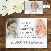 生エレガント活お祝い 招待状