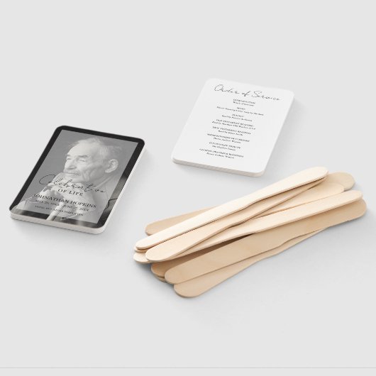 生エレガント活写真左お祝い ハンドファン (組立なし)