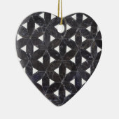 生エレガント活模様の濃い灰色の花 セラミックオーナメント (右)