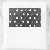 生エレガント物タイル模様の灰色モザイク花 長方形シール (バッグ)