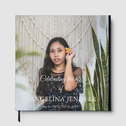 生エレガント生写真追悼式お祝い ゲストブック (正面)