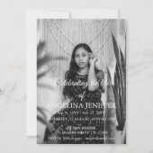 生エレガント生写真追悼式お祝い 招待状 (正面)