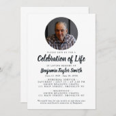 生エレガント生写真追悼式お祝い 招待状 (正面/裏面)